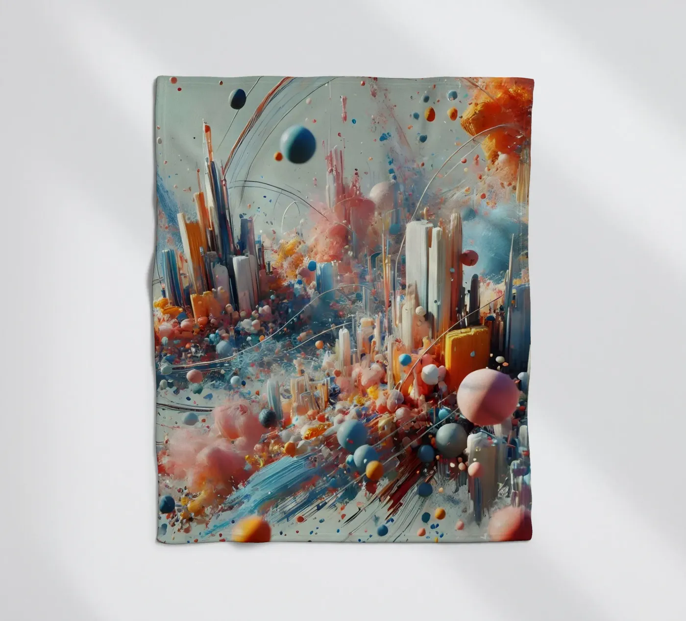 action splash abstract fleecedeken van abstrakt