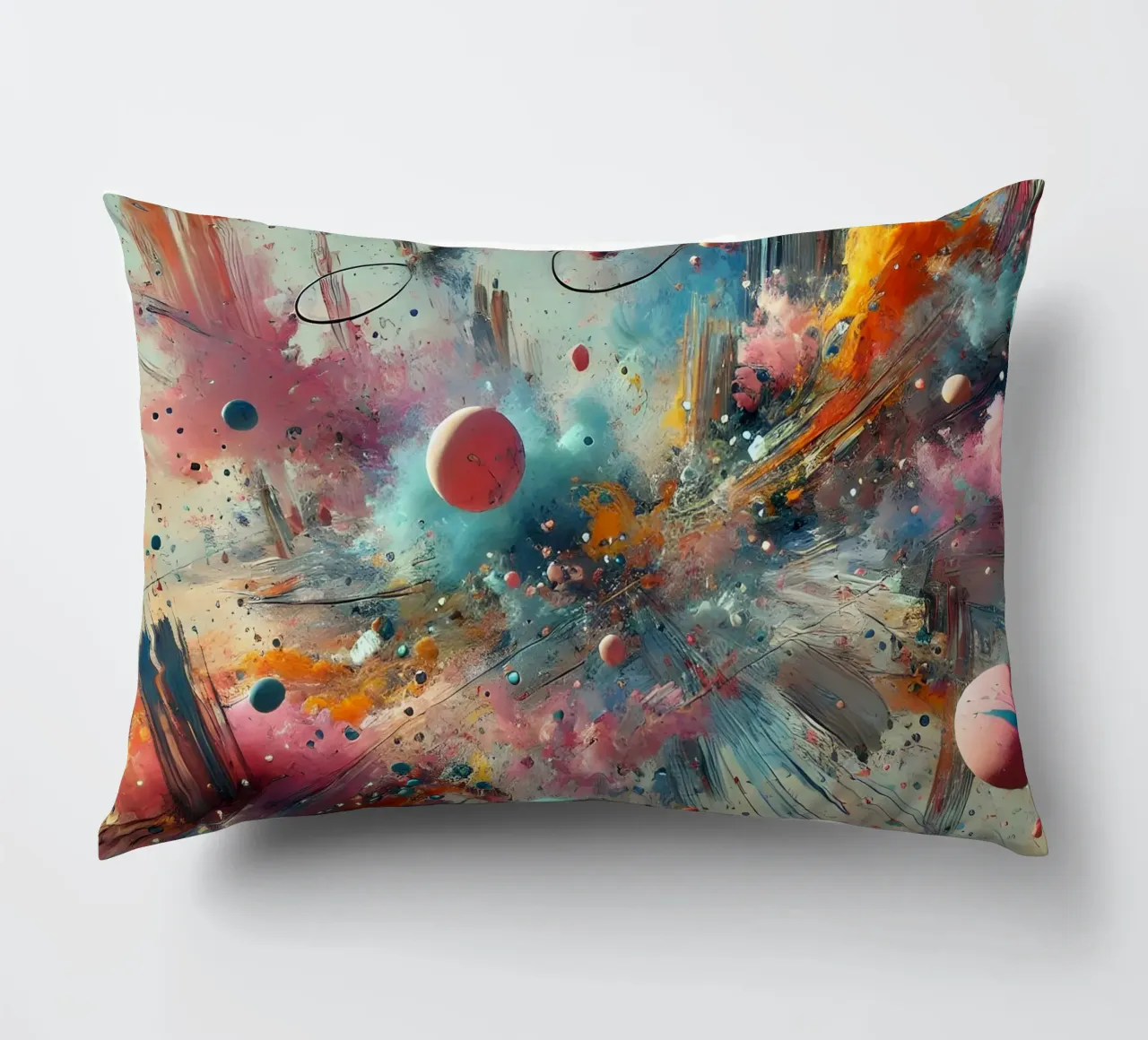 action splash abstract Kissen von abstrakt