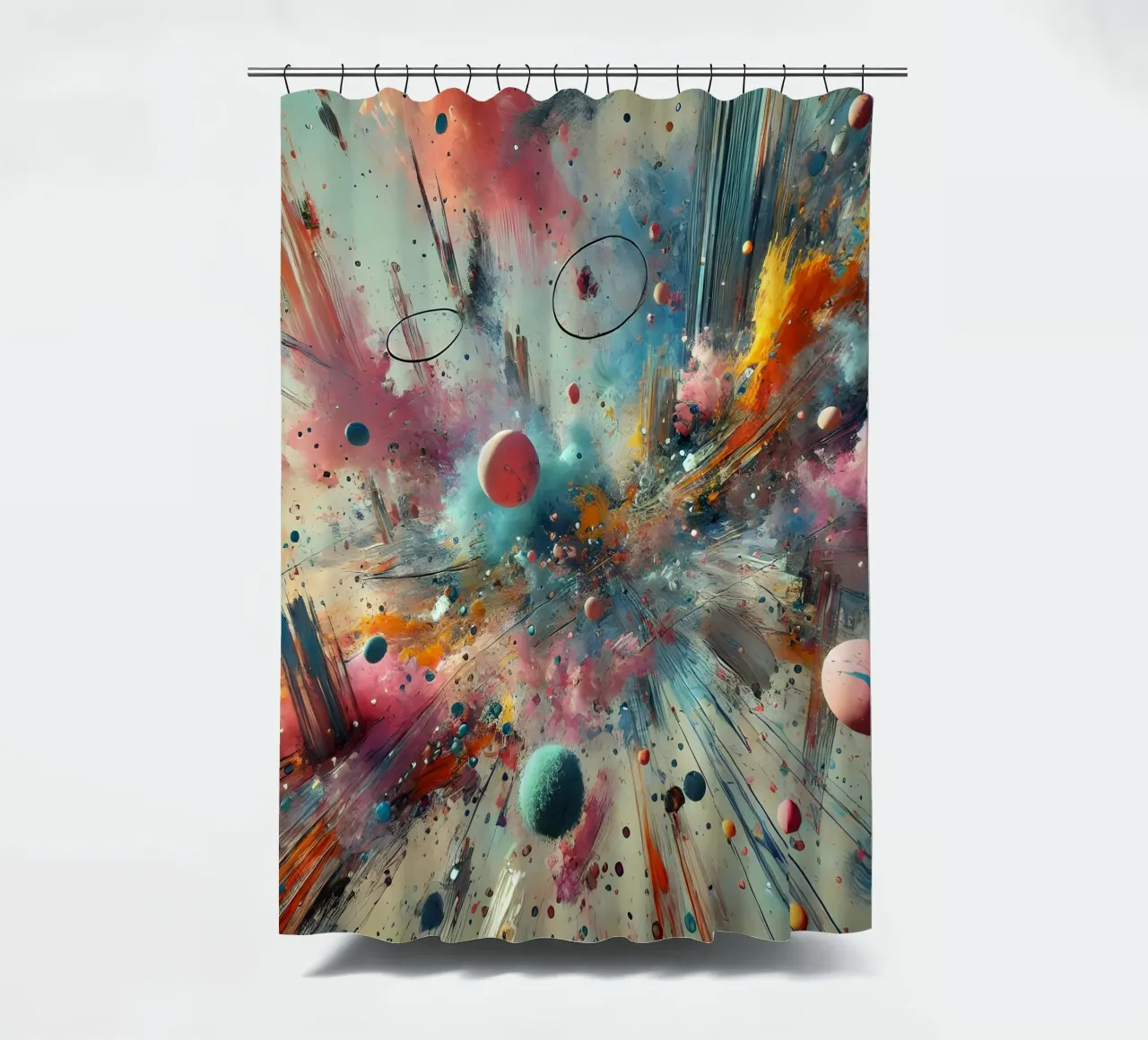 action splash abstract tenda da doccia da abstrakt