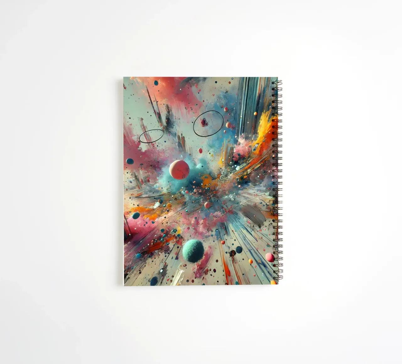 action splash abstract spiral notebook by abstrakt