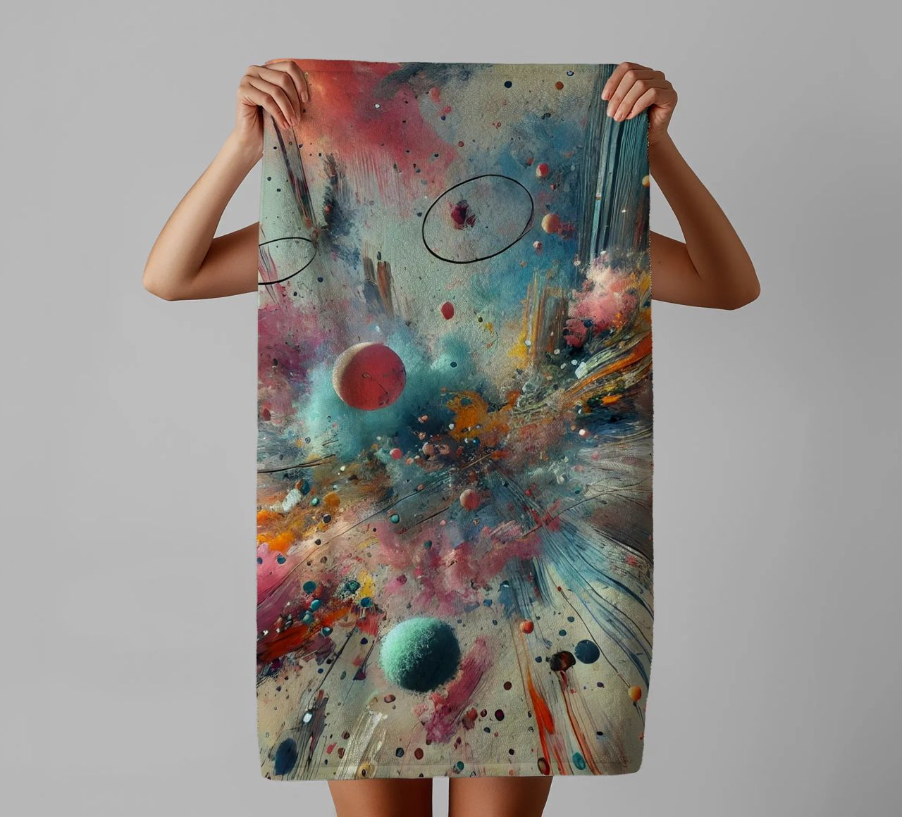 action splash abstract towel by abstrakt