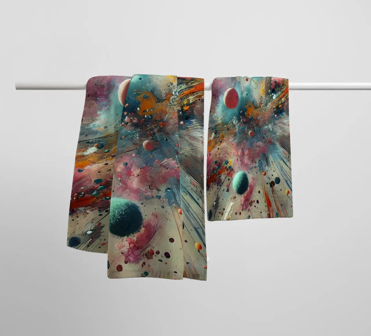 action splash abstract badhanddoek van abstrakt