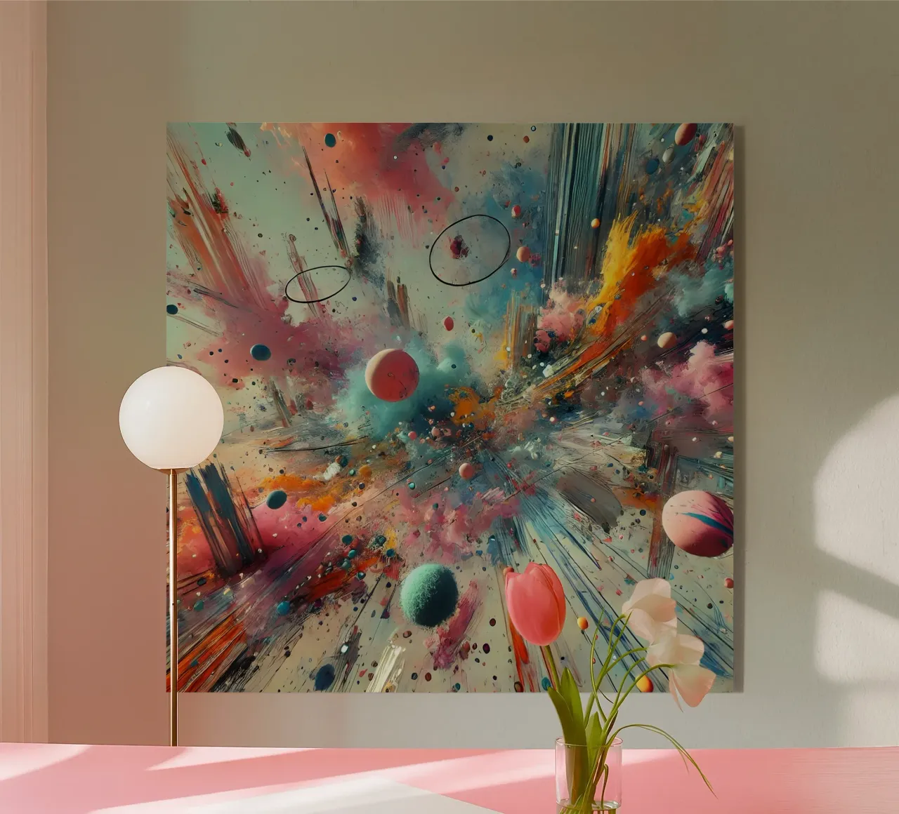 action splash abstract Acryl-Glas von abstrakt