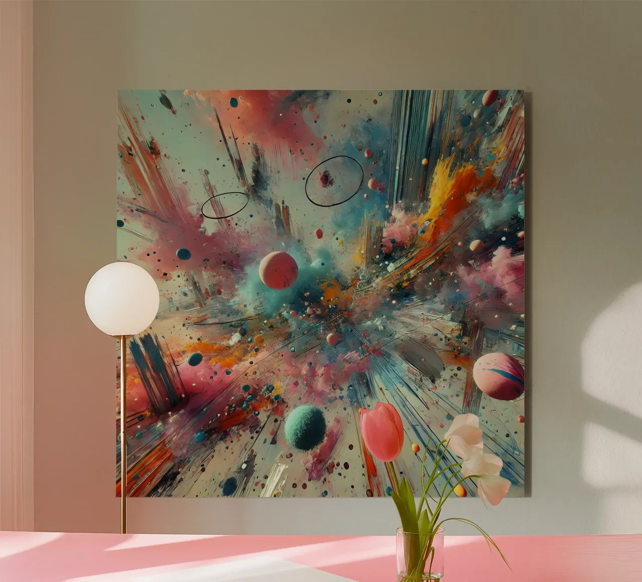 action splash abstract alluminio dibond da abstrakt