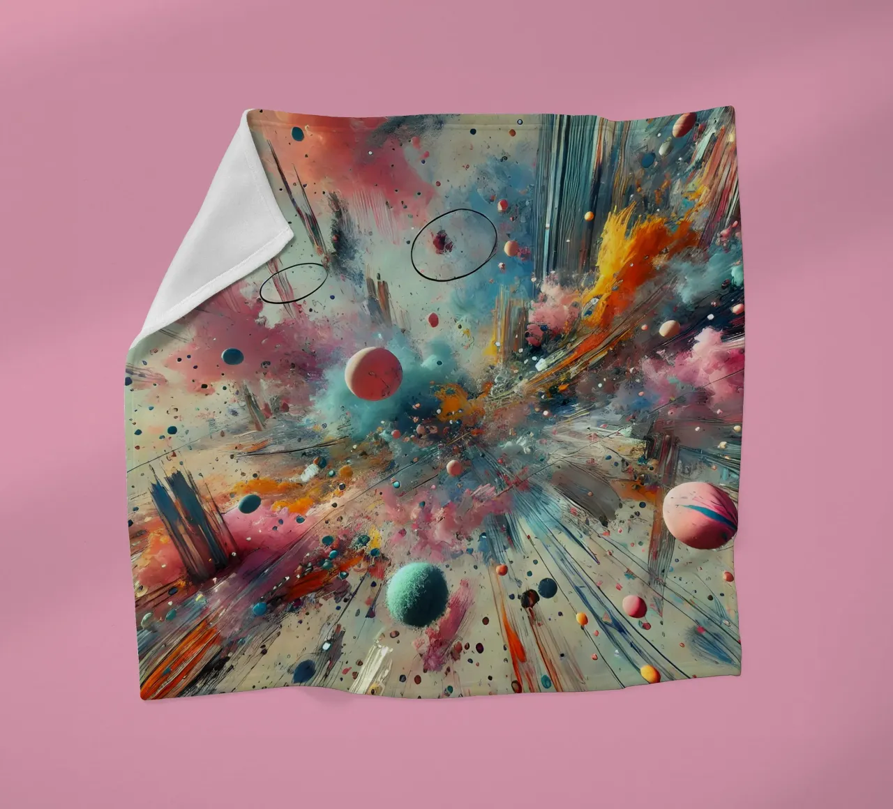 action splash abstract fleece blanket by abstrakt