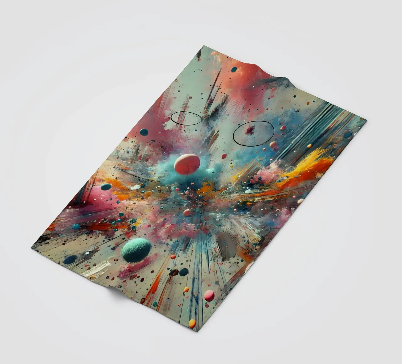 action splash abstract fleecedeken van abstrakt