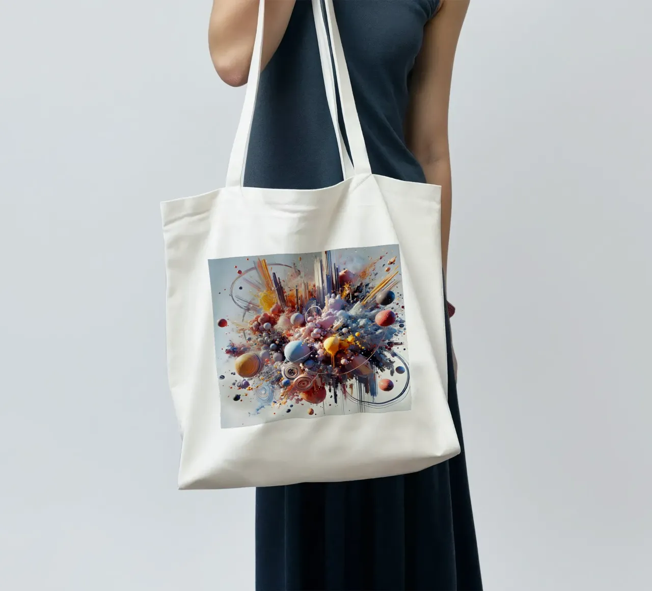 action splash abstract borsa in juta da abstrakt