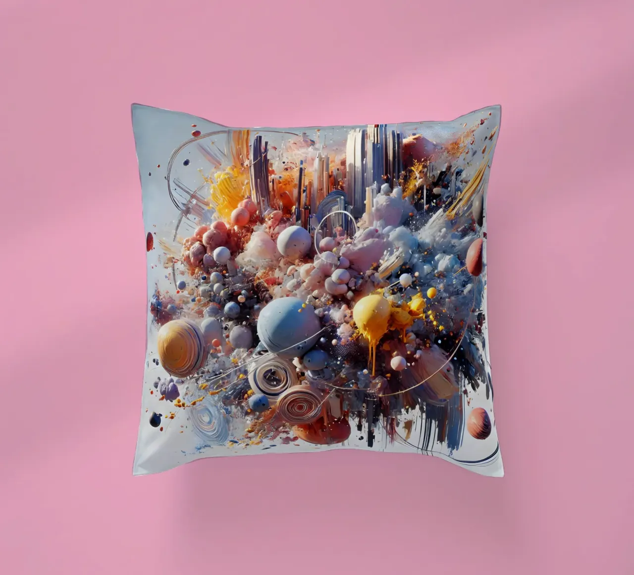 action splash abstract Kissen von abstrakt