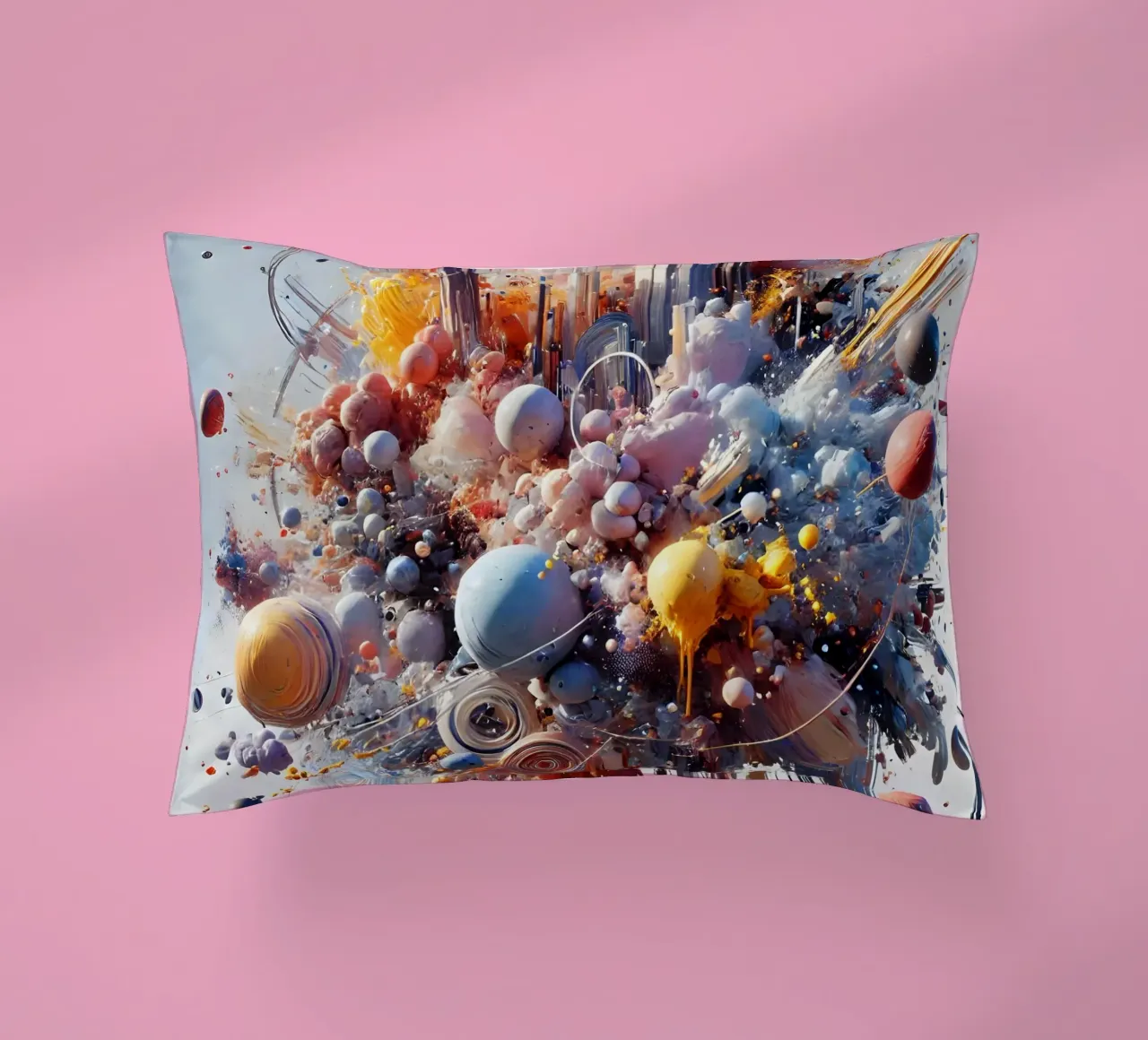 action splash abstract Kissen von abstrakt