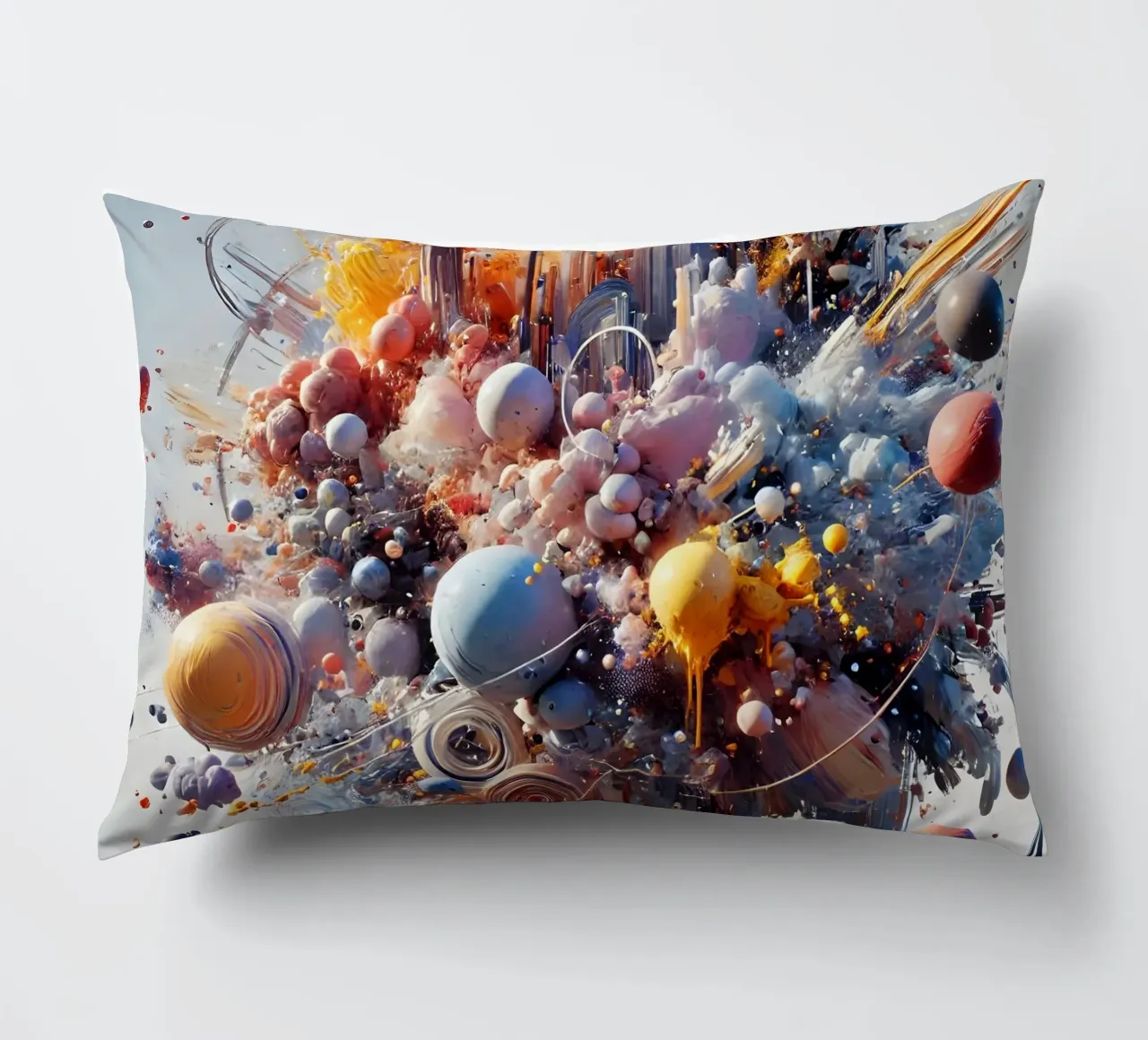 action splash abstract Kissen von abstrakt