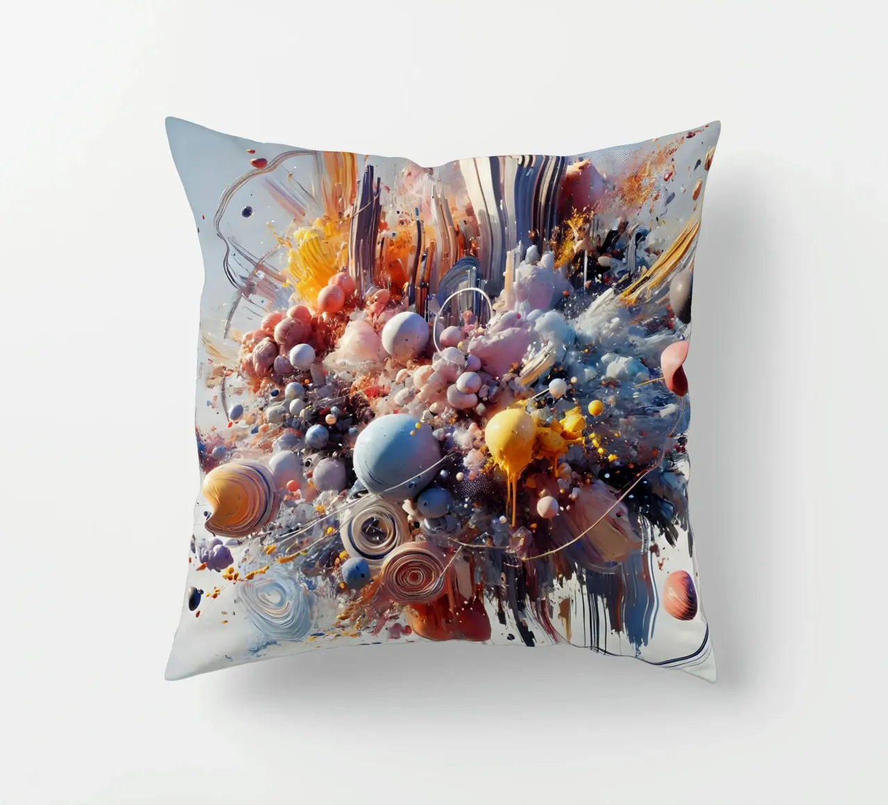action splash abstract Kissen von abstrakt