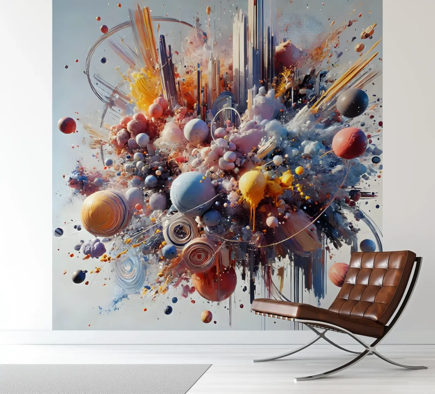 action splash abstract fotobehang van abstrakt