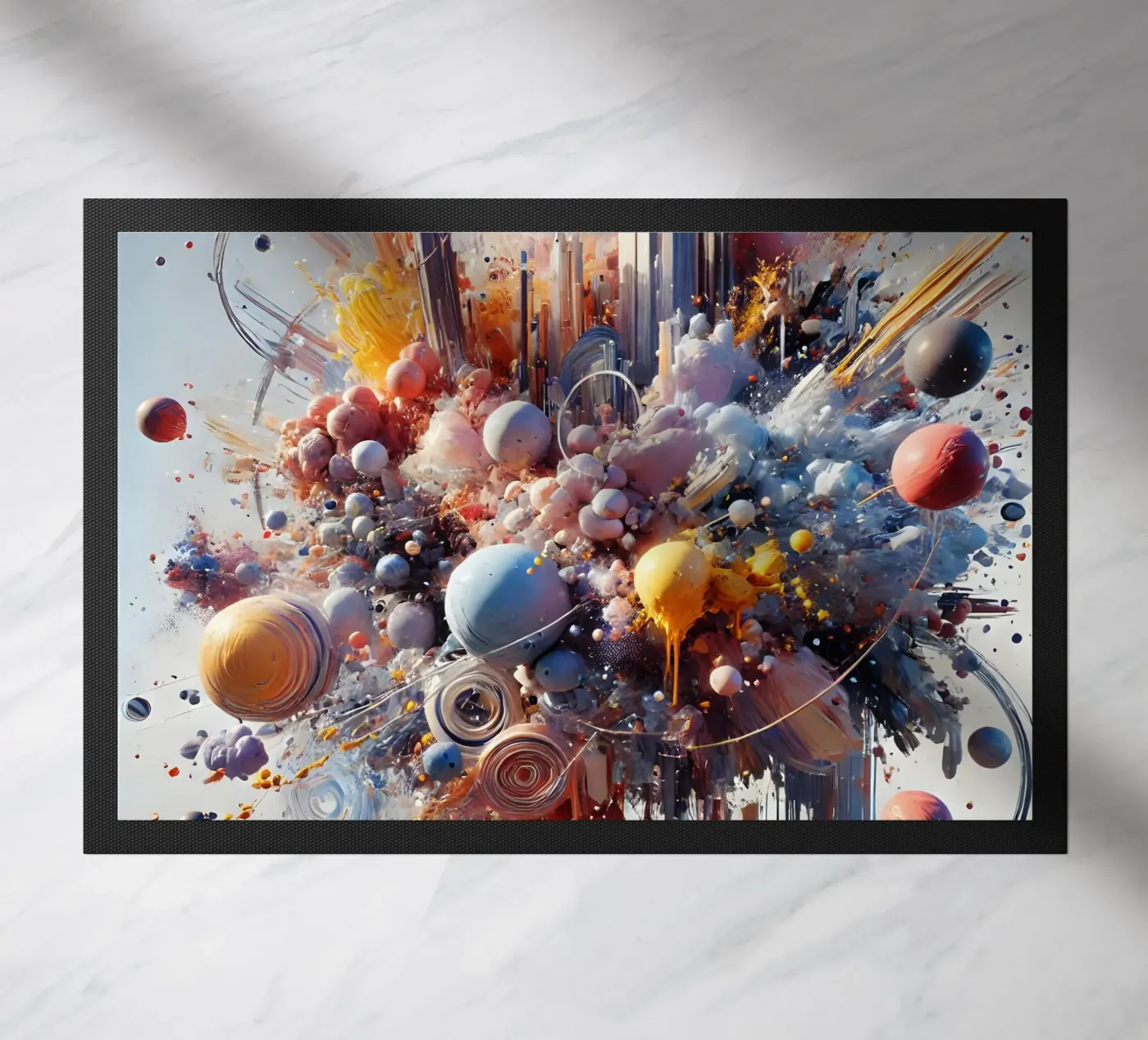 action splash abstract paillasson de abstrakt