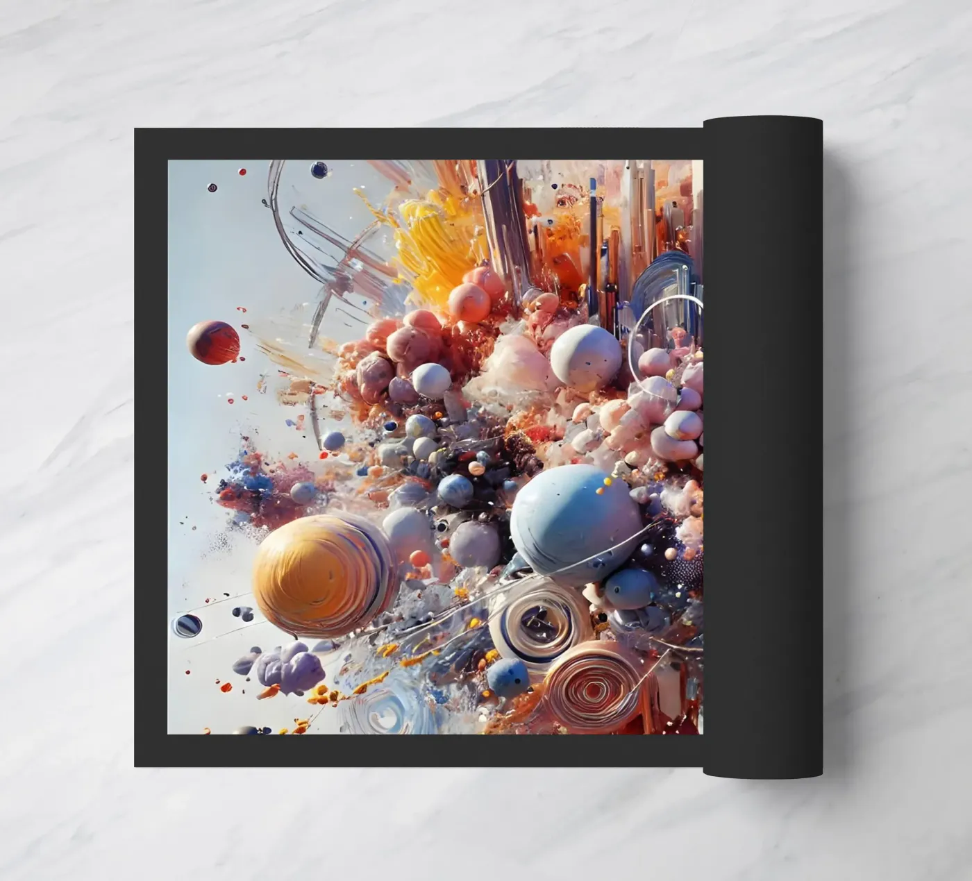 action splash abstract paillasson de abstrakt