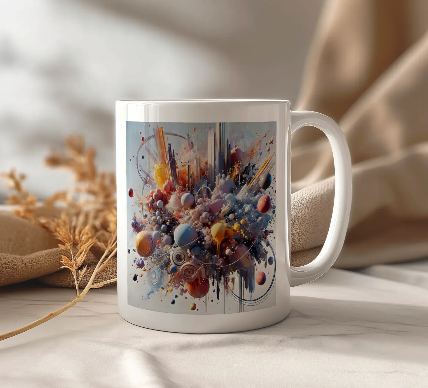 action splash abstract ceramic mug by abstrakt