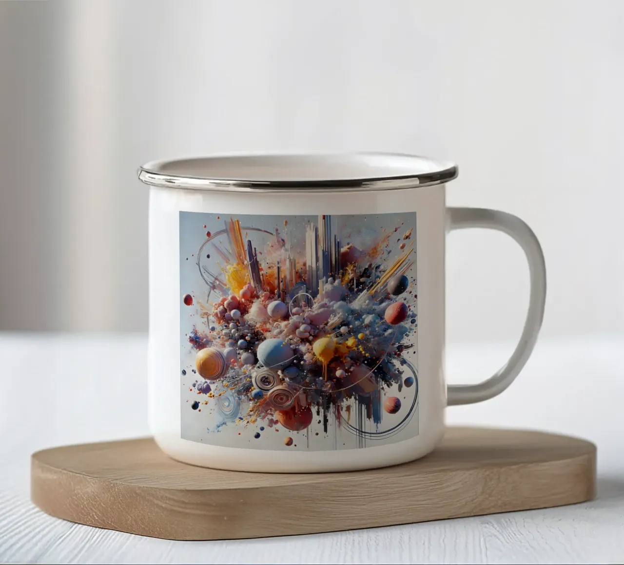 action splash abstract Emaille Tasse von abstrakt