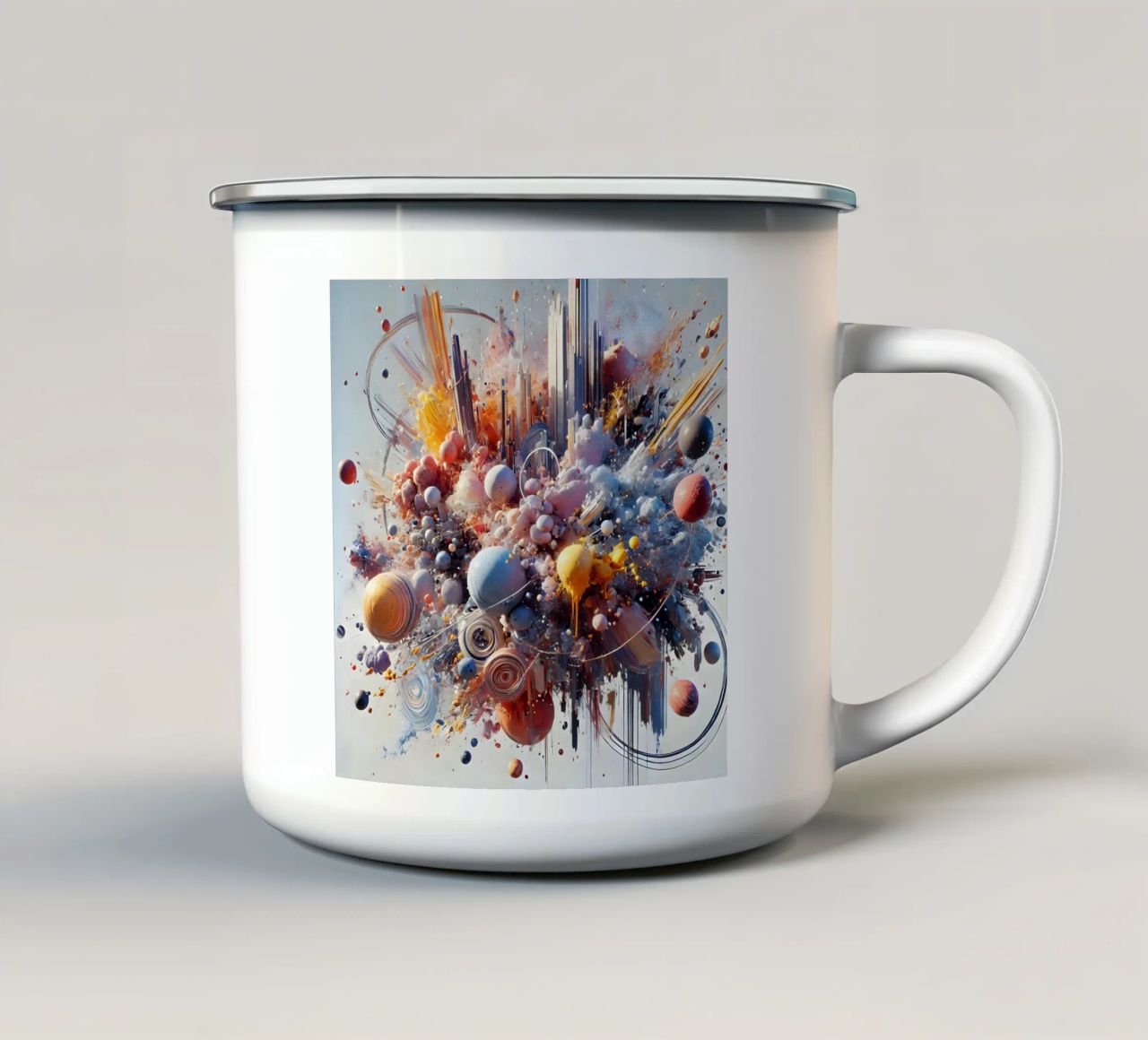 action splash abstract tazza in smalto da abstrakt