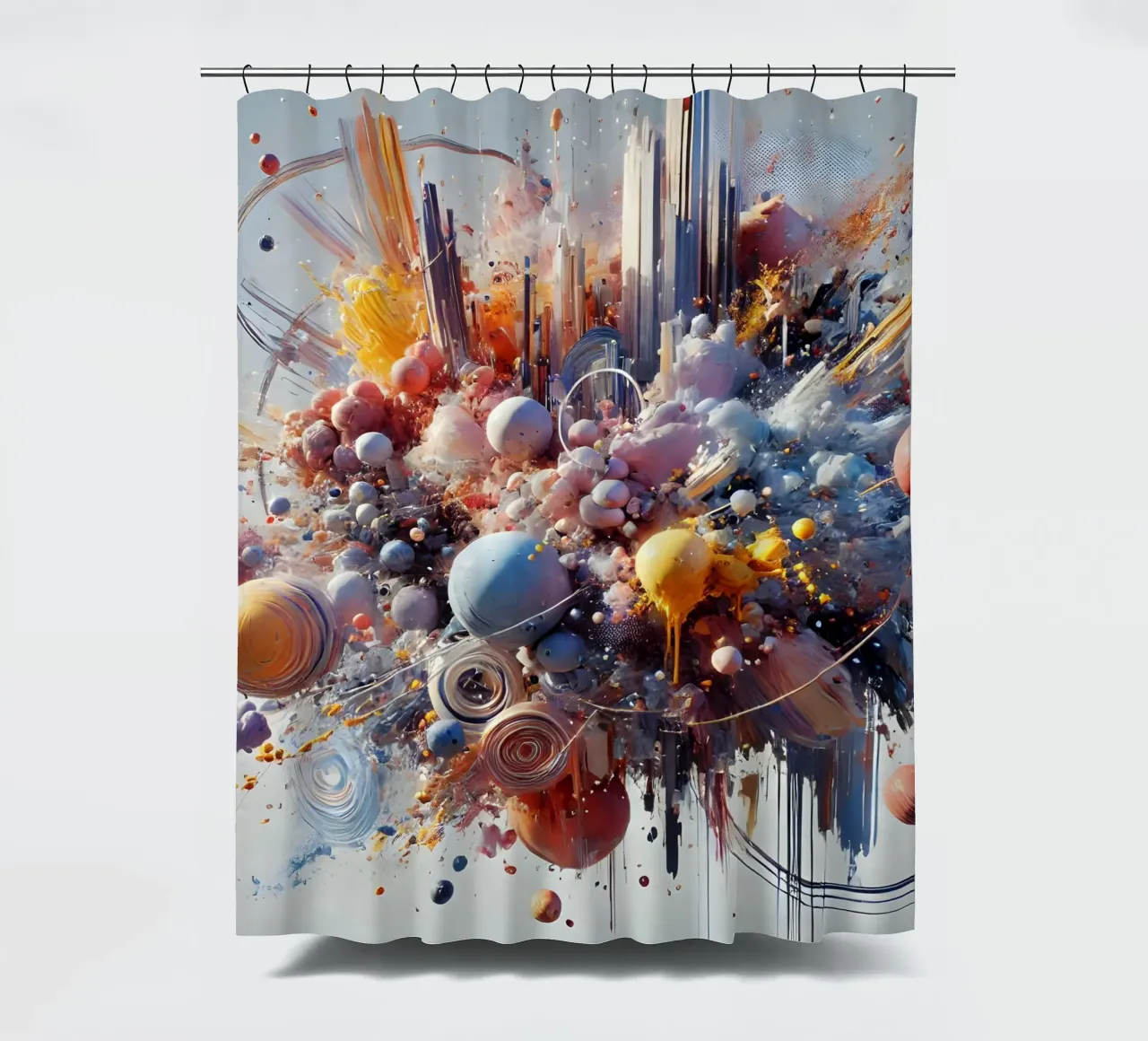 action splash abstract tenda da doccia da abstrakt