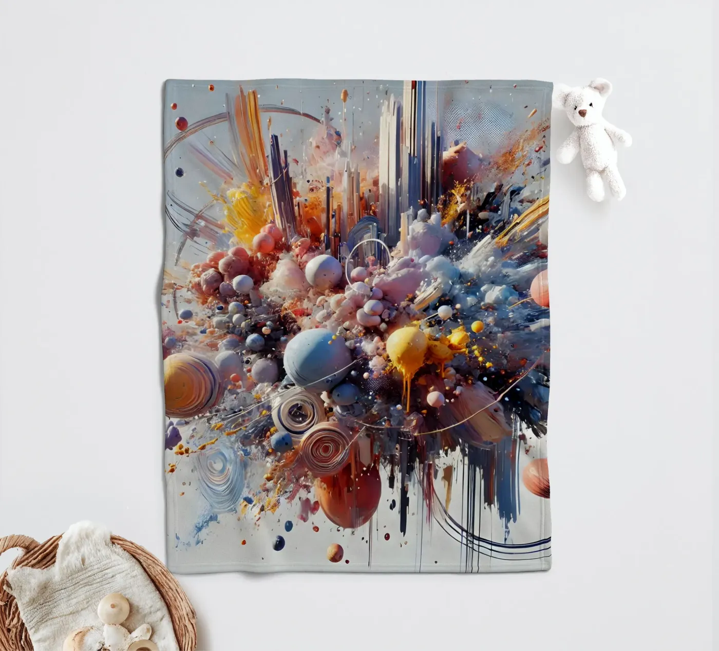 action splash abstract Fleecedecke von abstrakt