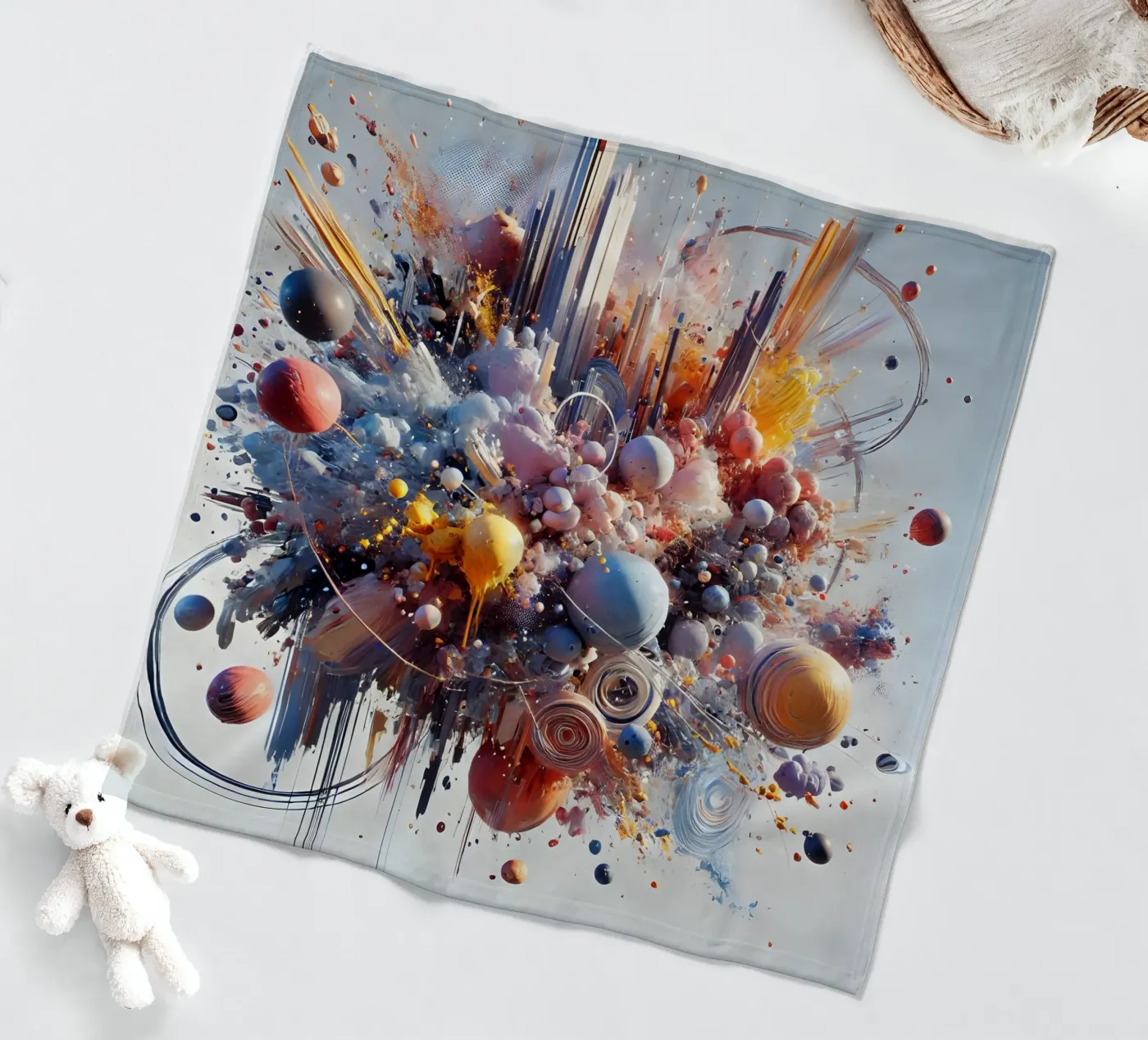 action splash abstract Fleecedecke von abstrakt
