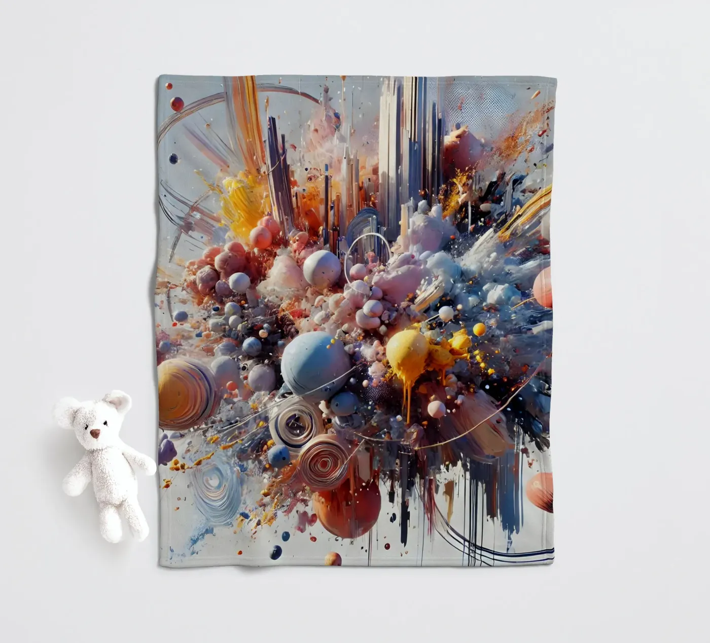 action splash abstract Fleecedecke von abstrakt