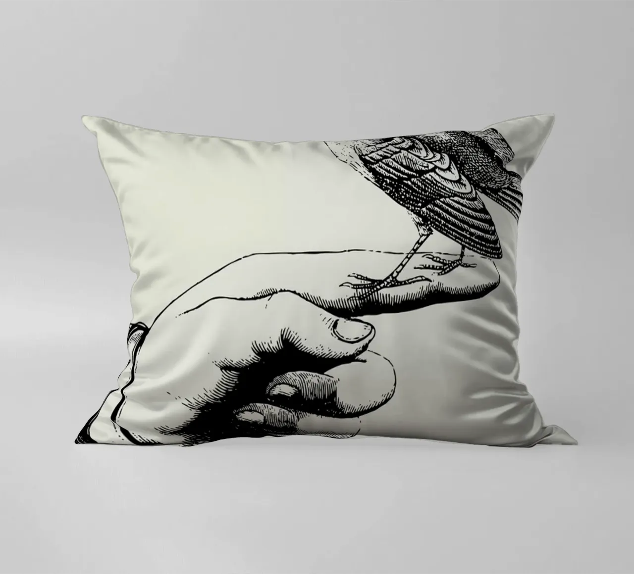 Bird in the hand cuscino da Jacqueline Maldonado