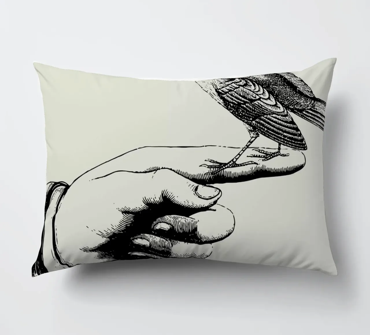 Bird in the hand cuscino da Jacqueline Maldonado