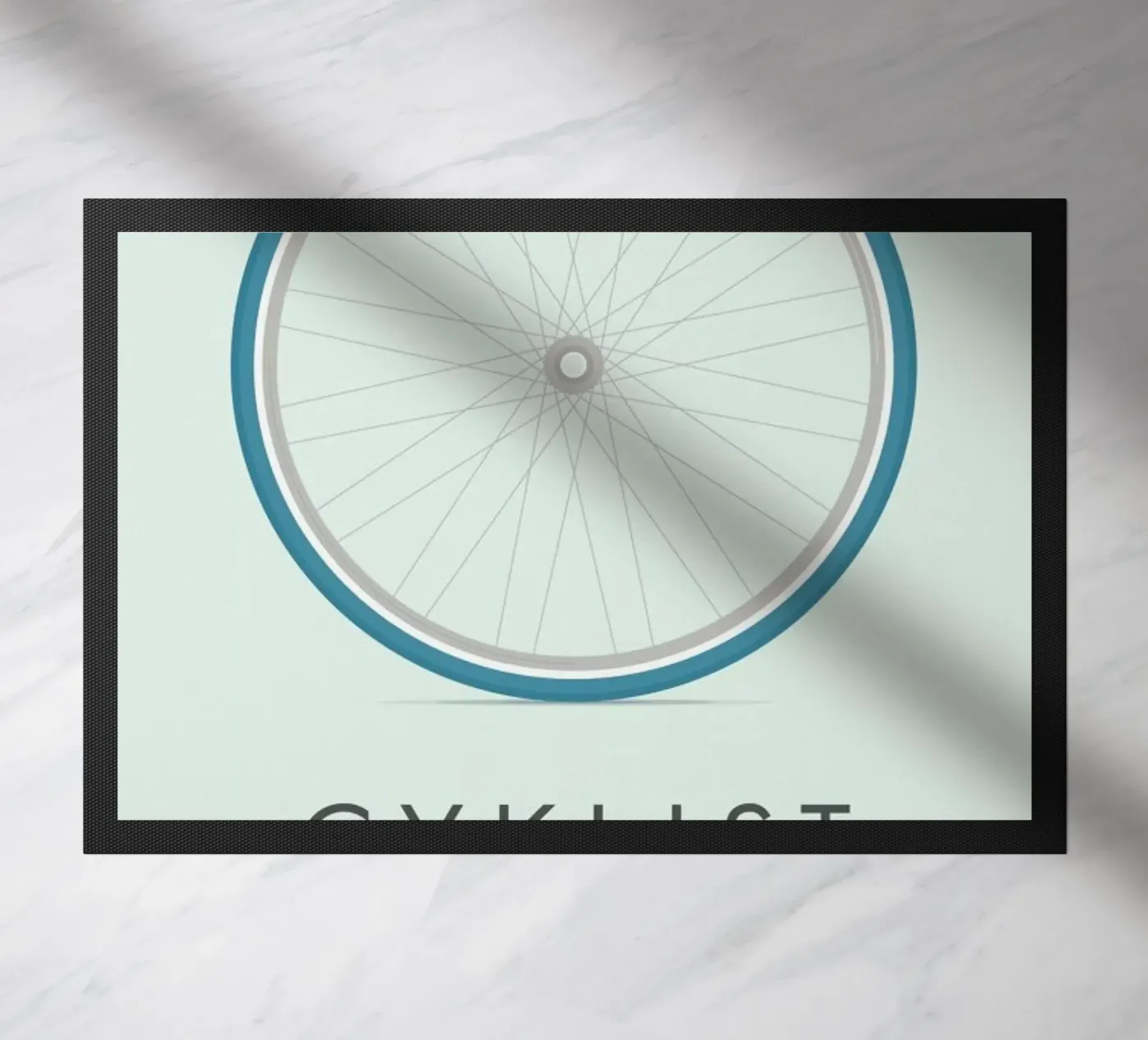 Cyklist doormat by Emerybloom