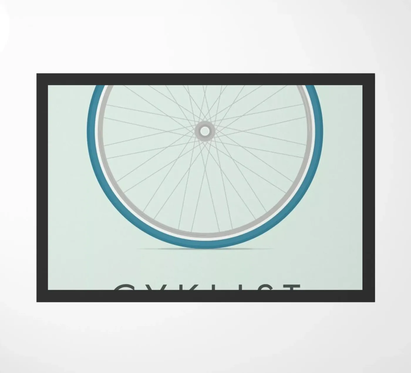 Cyklist doormat by Emerybloom