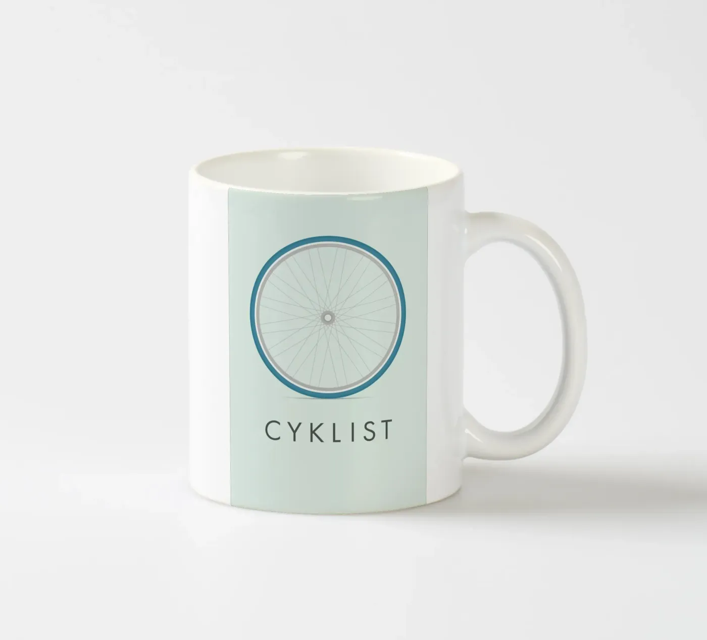 Cyklist ceramic mug by Emerybloom