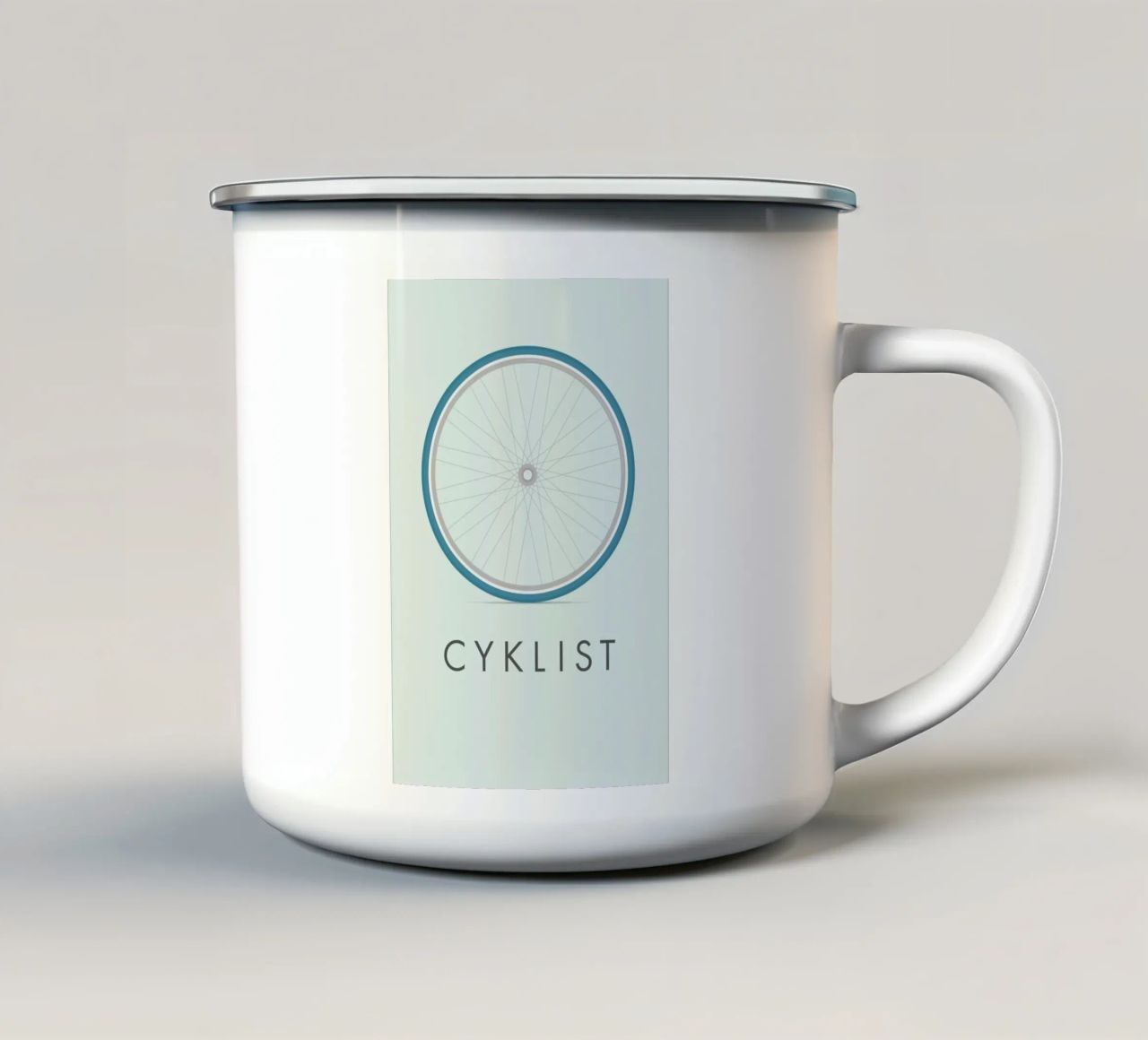 Cyklist tazza in smalto da Emerybloom