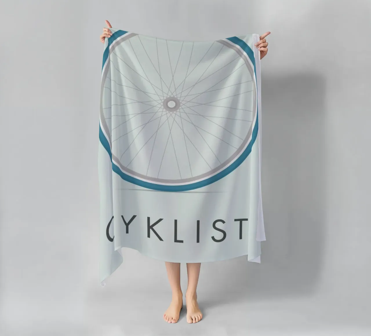 Cyklist toalla de playa de Emerybloom
