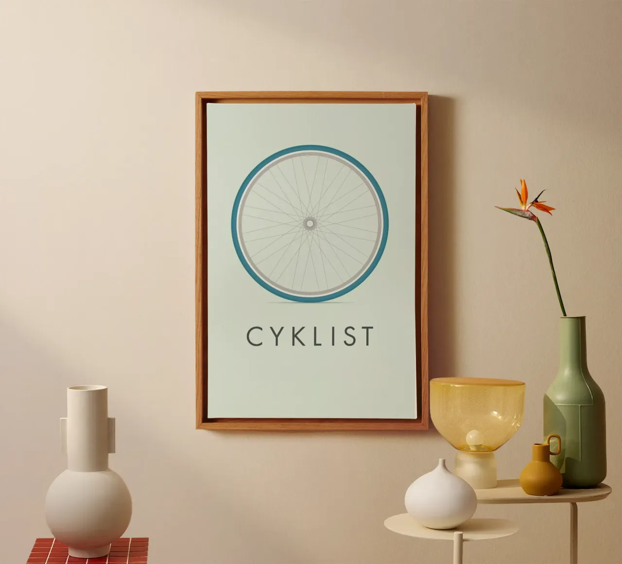 Cyklist tela con Cornice a cassetta da Emerybloom