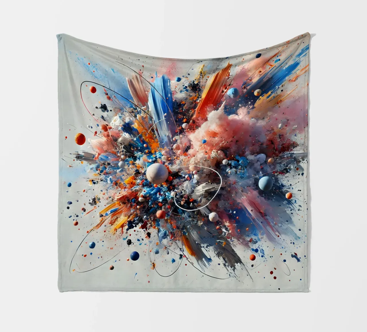action splash abstract manta de franela de abstrakt