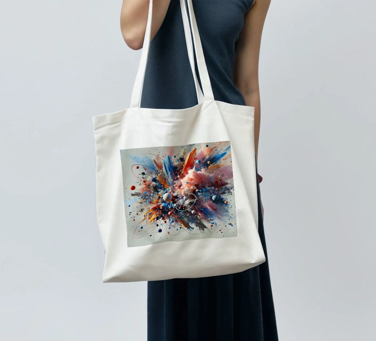 action splash abstract borsa in juta da abstrakt