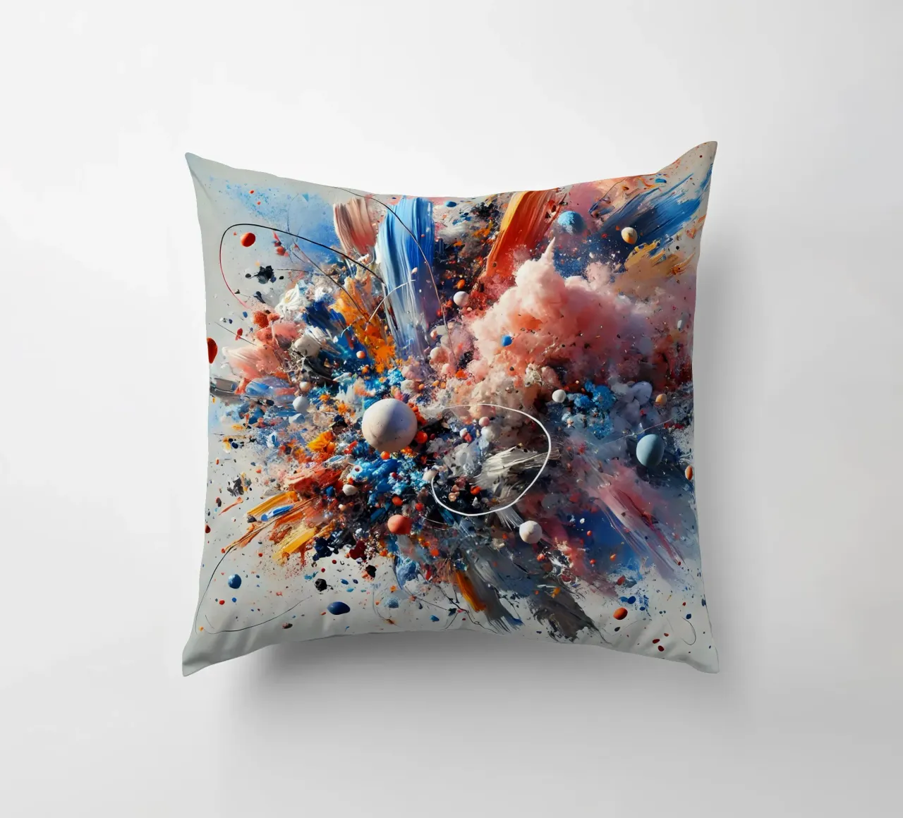 action splash abstract Kissen von abstrakt