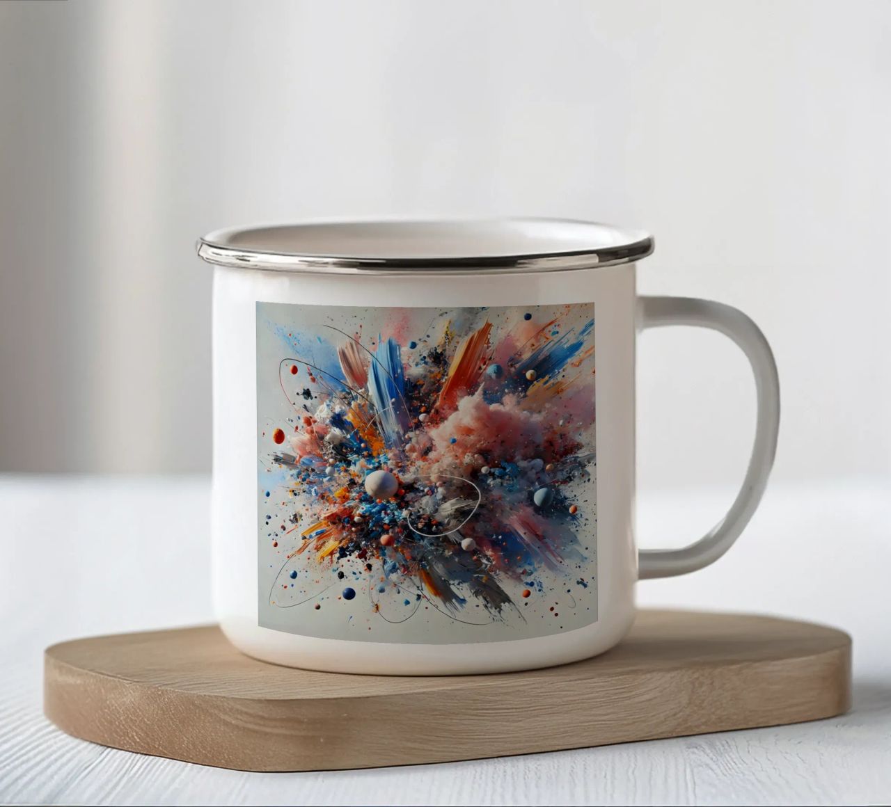 action splash abstract Emaille Tasse von abstrakt