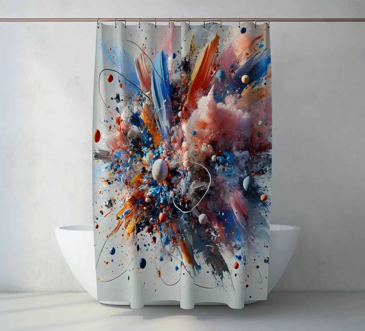 action splash abstract Duschvorhang von abstrakt