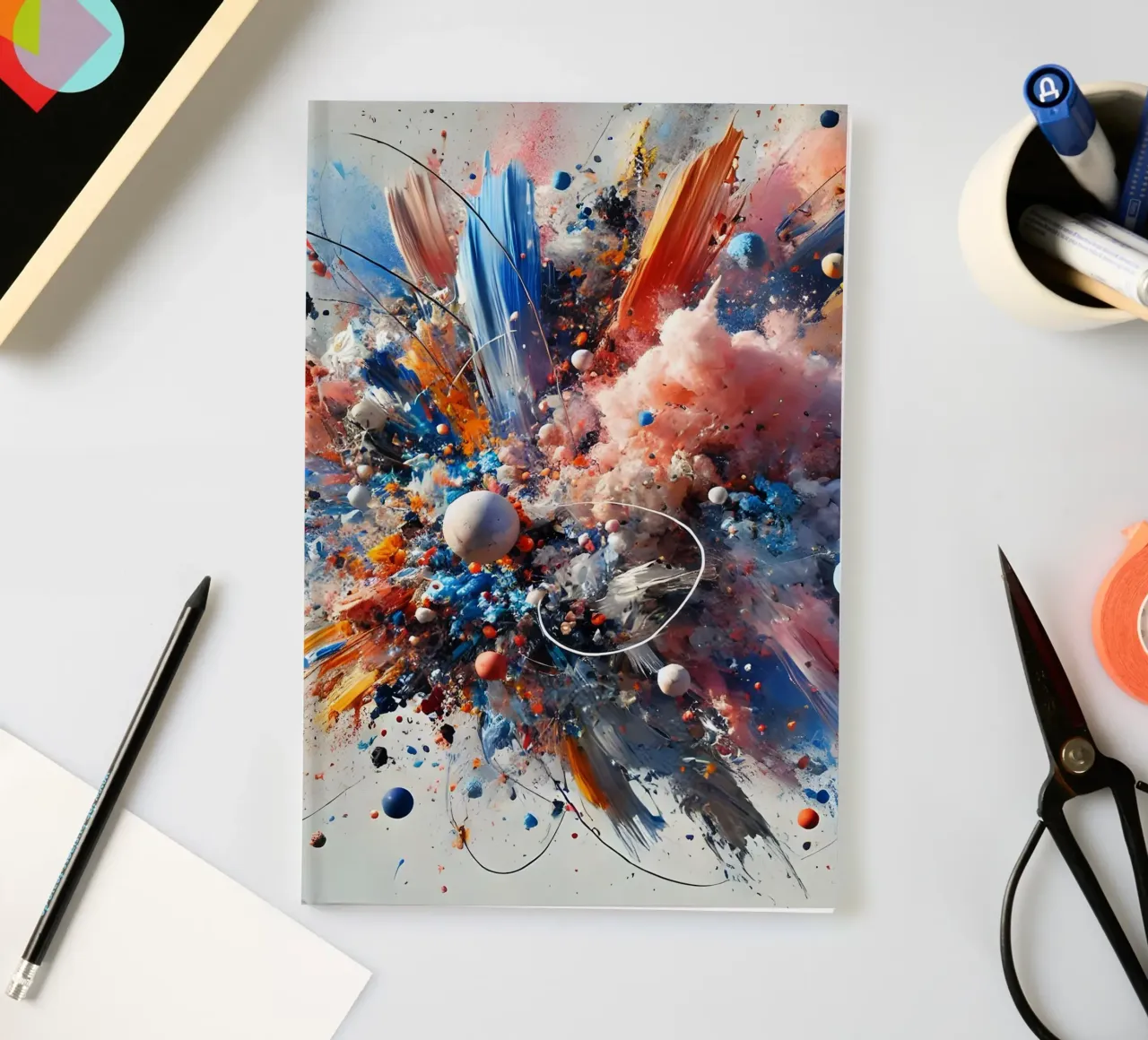 action splash abstract notebook by abstrakt