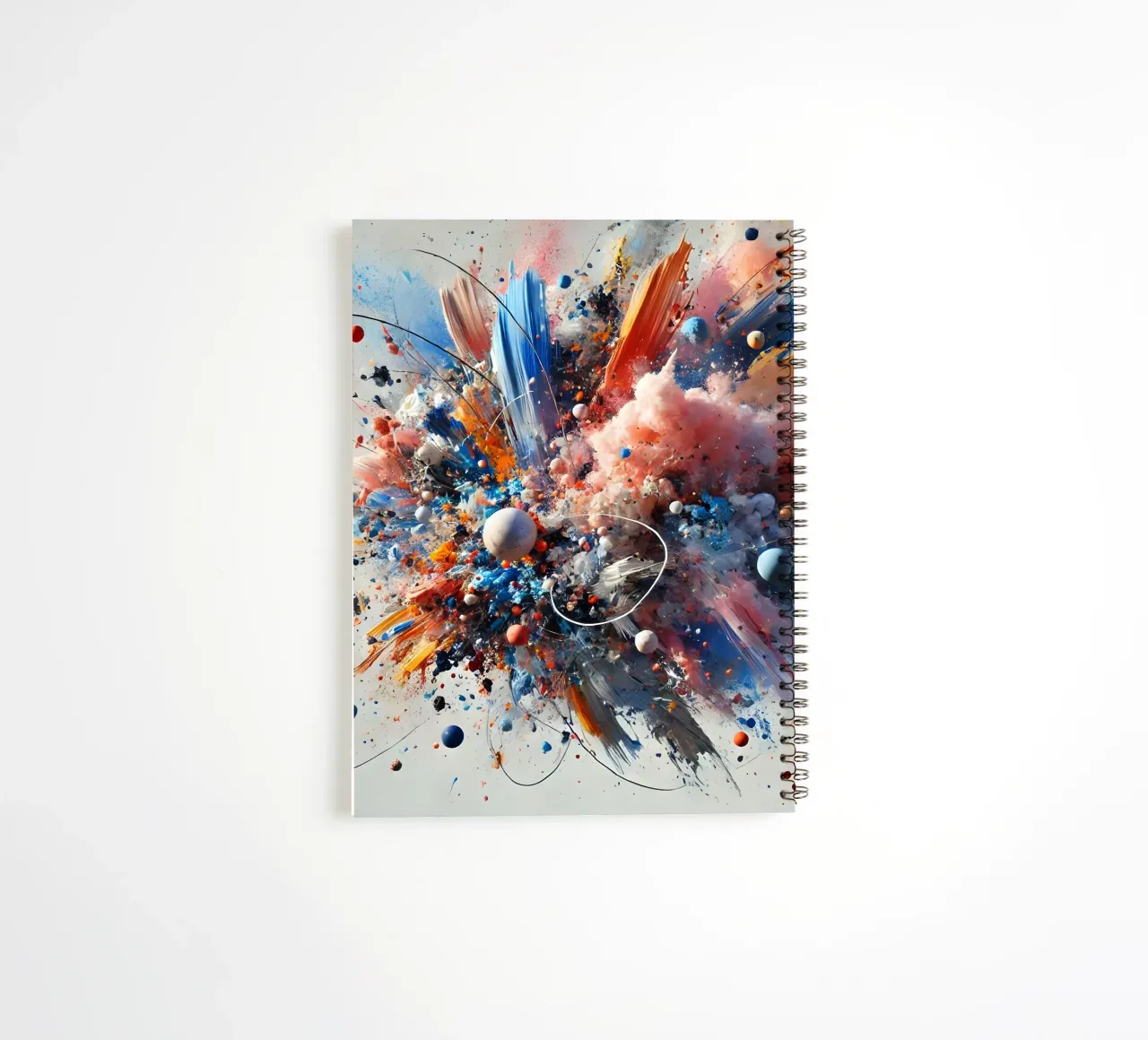 action splash abstract spiral notebook by abstrakt