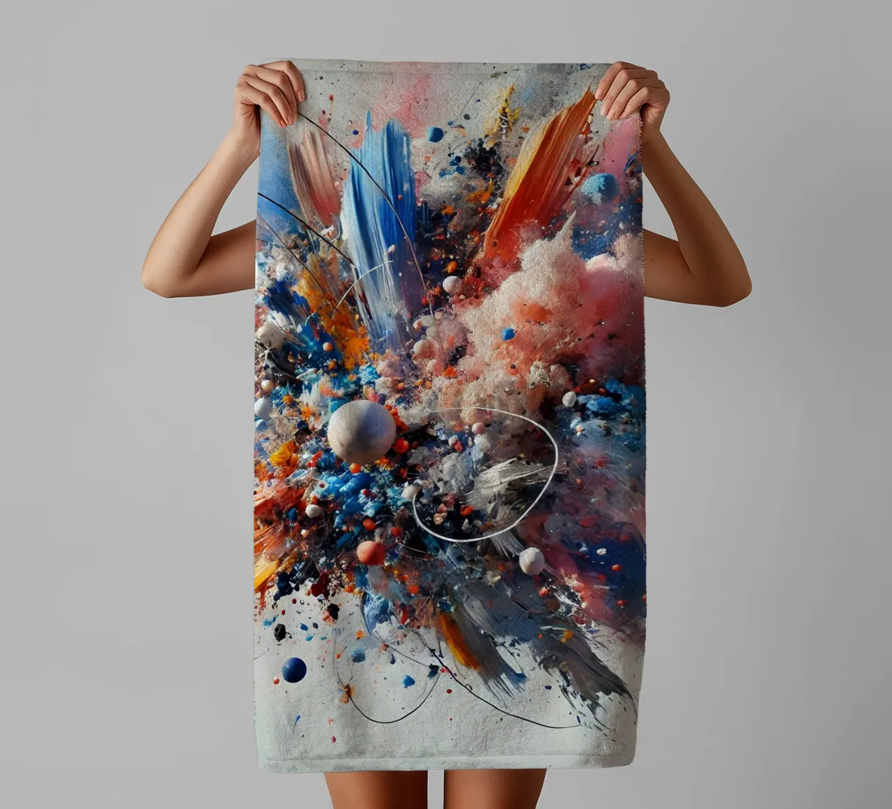 action splash abstract asciugamano da bagno da abstrakt