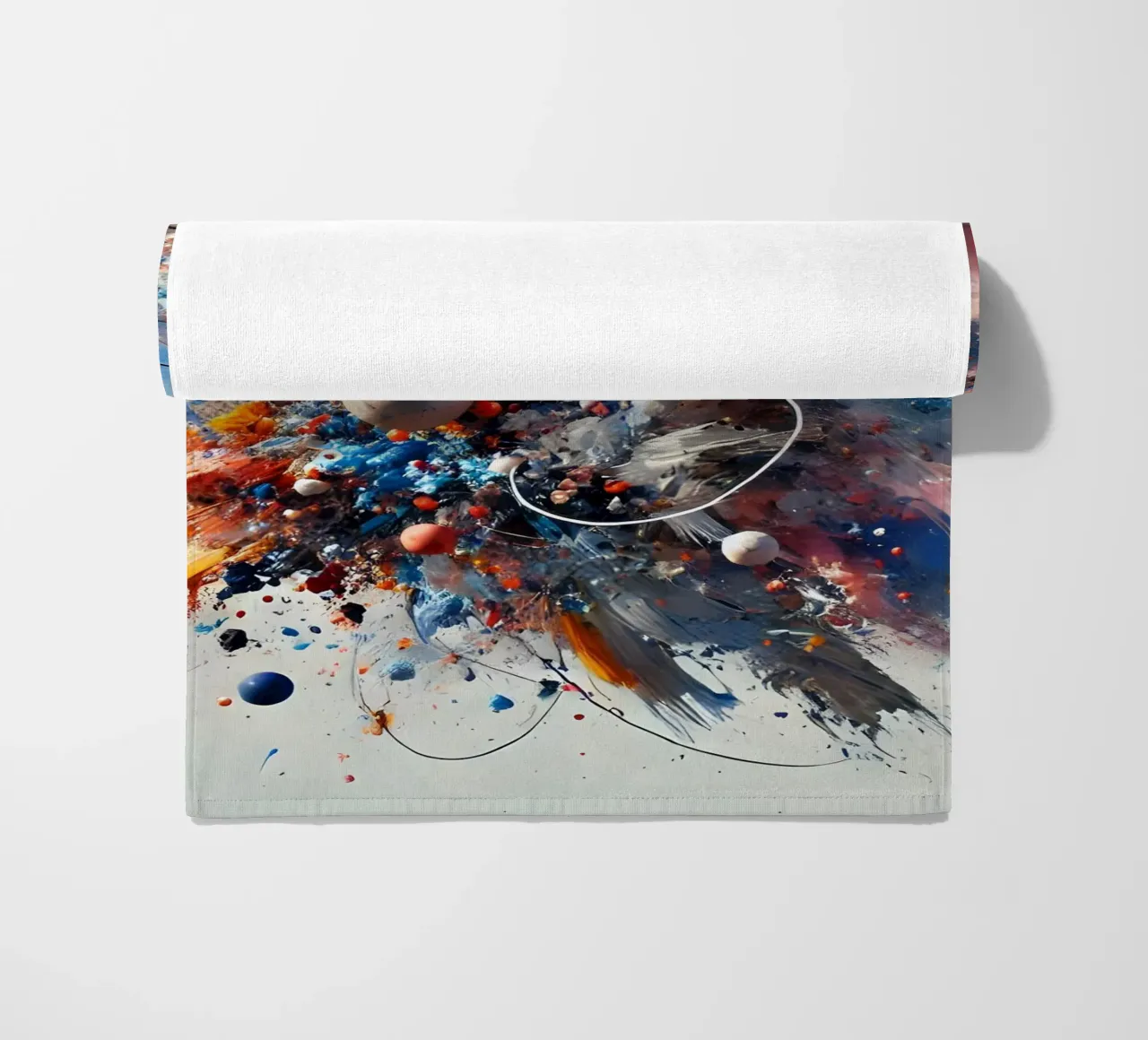 action splash abstract strandhanddoek van abstrakt