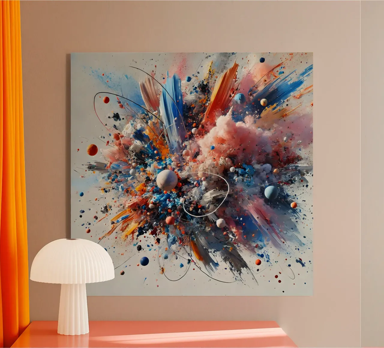 action splash abstract Acryl-Glas von abstrakt