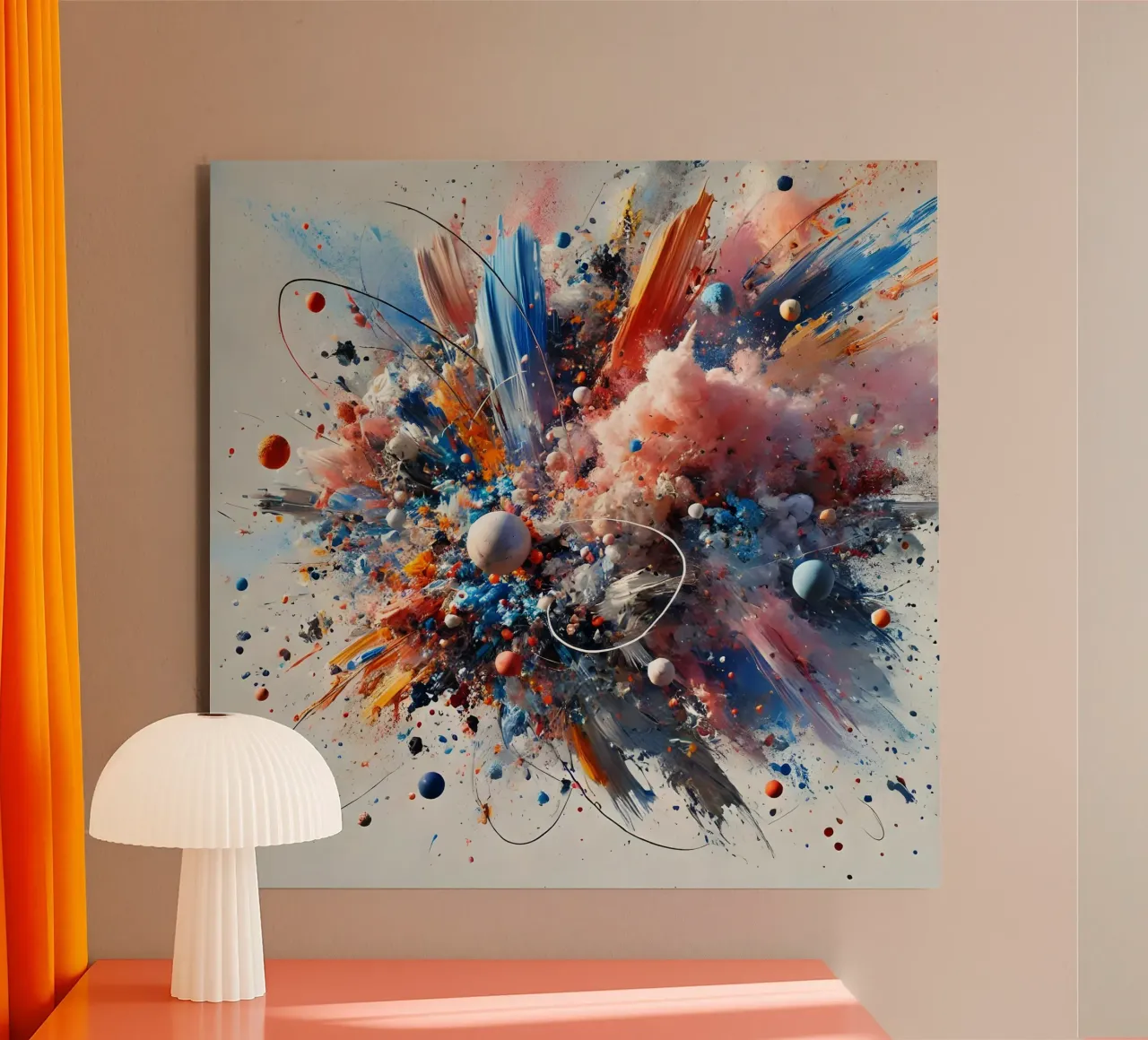 action splash abstract alluminio dibond da abstrakt