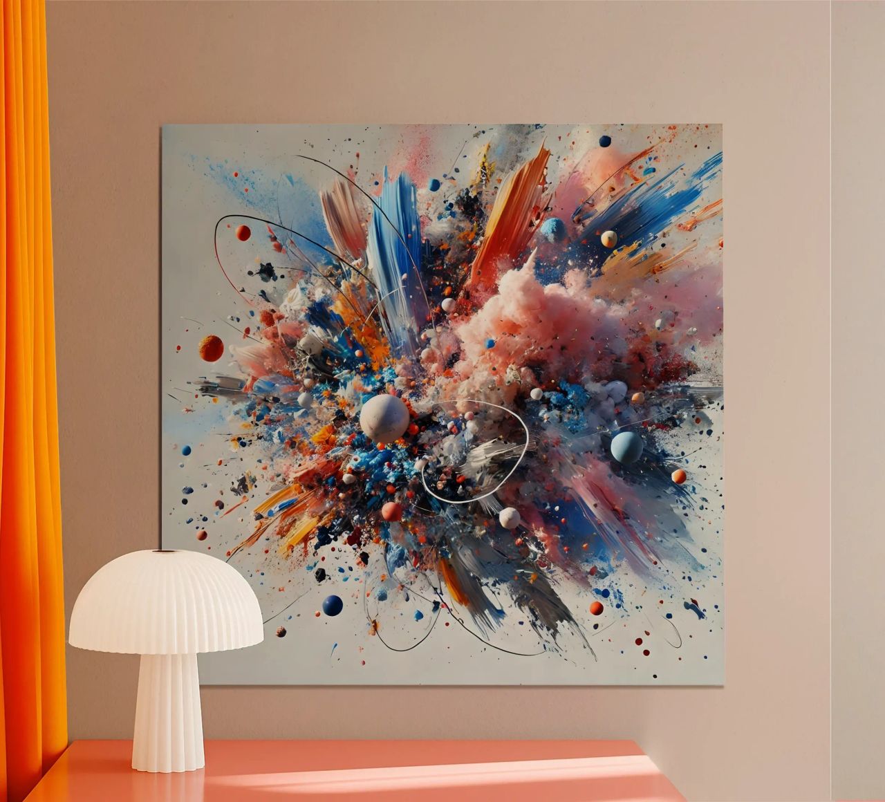 action splash abstract Poster von abstrakt