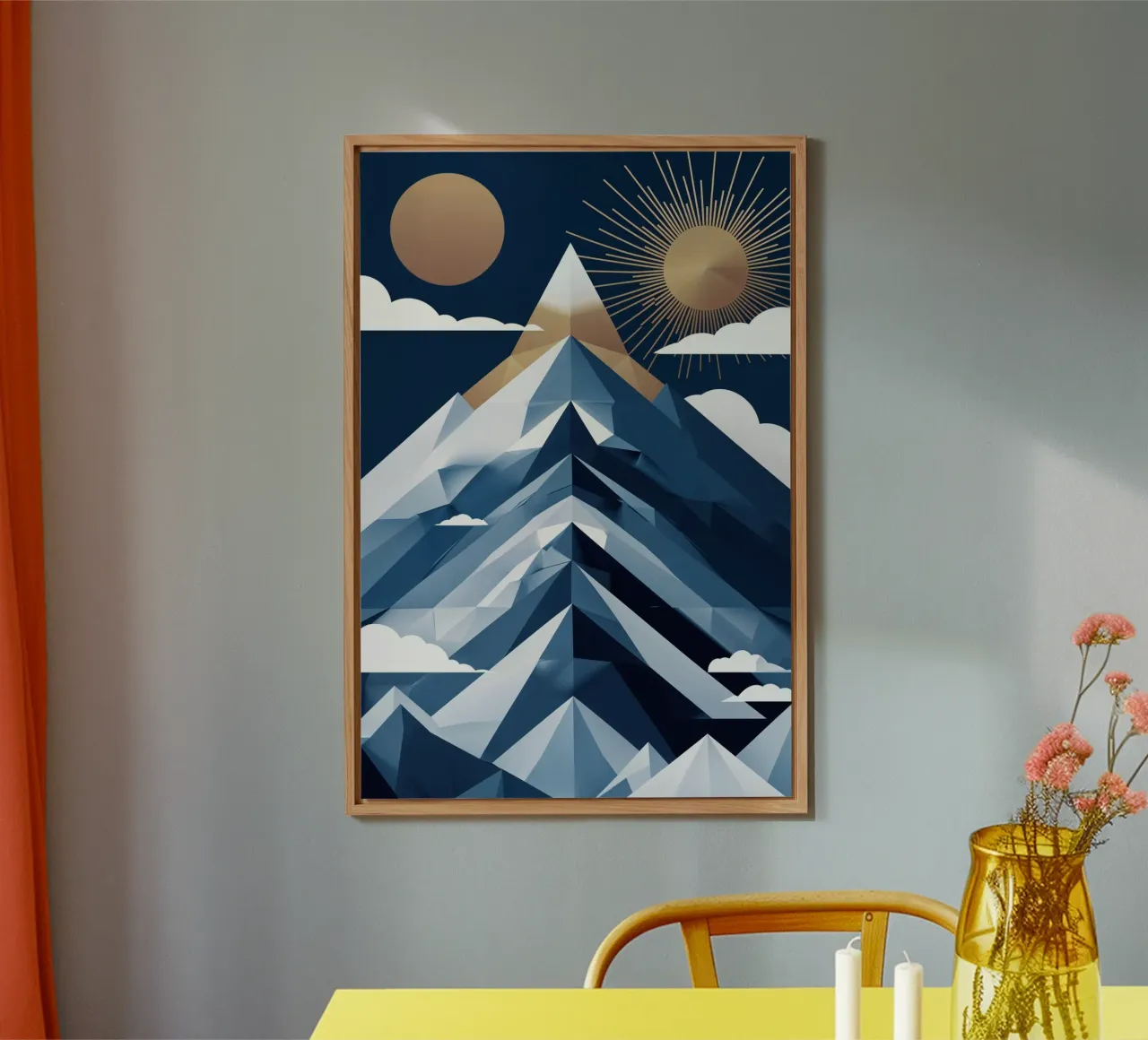 Geometric Majesty of Mount Everest alluminio dibond da AlbertKlee