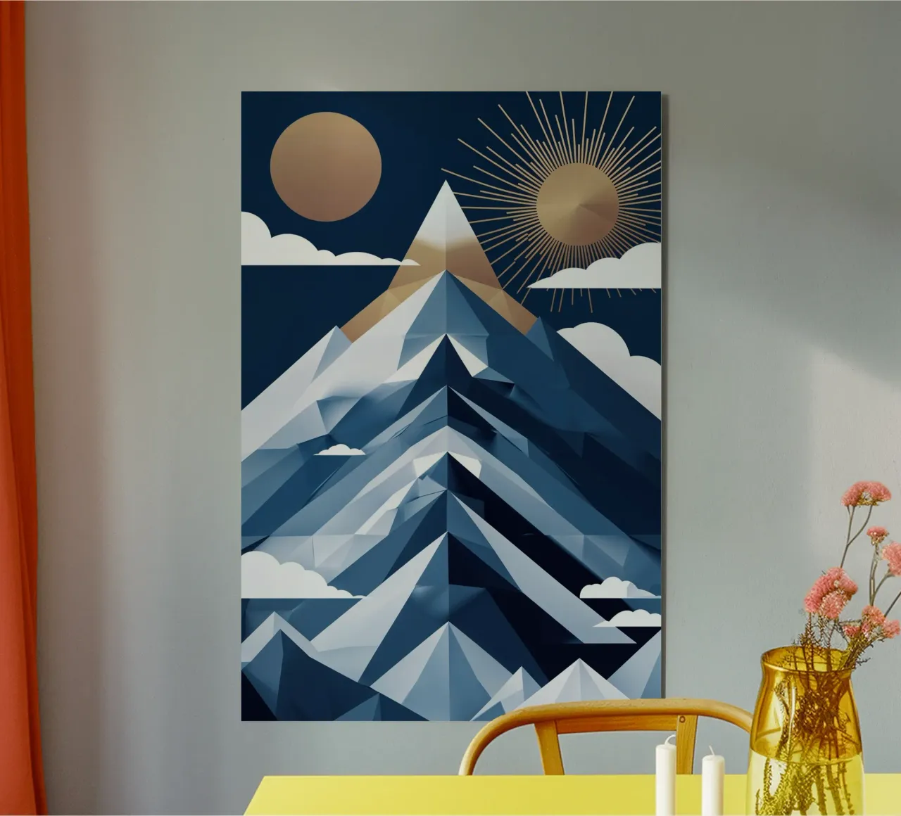 Geometric Majesty of Mount Everest alluminio dibond da AlbertKlee