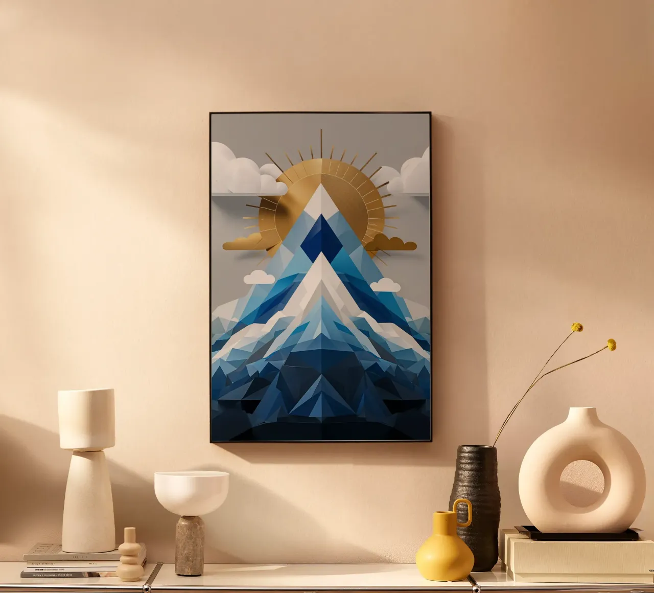 Golden Geometry of Everest alluminio dibond da AlbertKlee