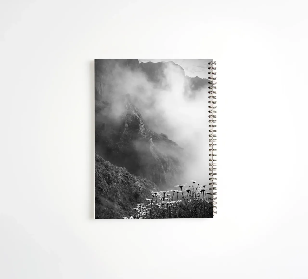Flowers and Mountains in the Clouds - Madeira spiral notebook by FEMK.