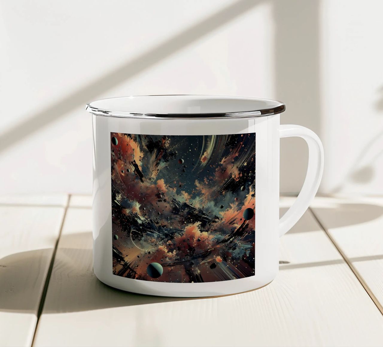 action splash abstract tazza in smalto da abstrakt